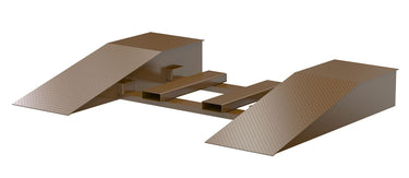 Steel Wheel Risers With Pick-Up Loop 72 X 24 X 12.25
